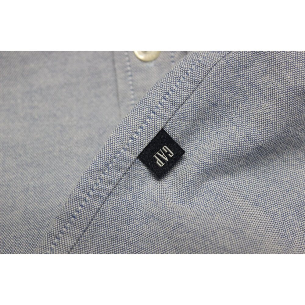 Gap men's solid blue button down collar button fr… - image 13